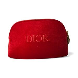 NWOT. Christian Dior Red Makeup Pouch.